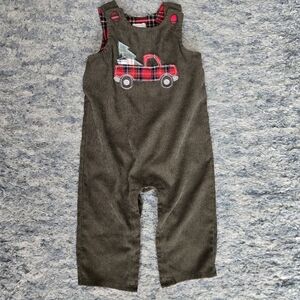 Mudpie 12-18m Christmas Truck Green Longall Jonjon